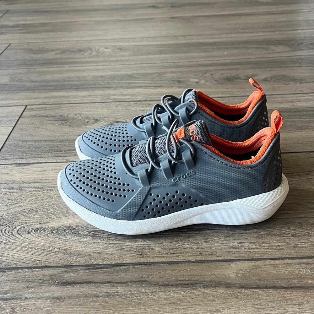 CROCS Charcoal and Tangerine Casual Shoes